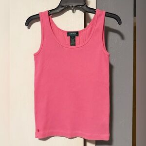 Ralph Lauren Ribbed Pink Tank Top